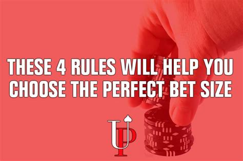 4 bet sizing|Bet Sizing Strategy: 8 Rules for Choosing the Perfect .